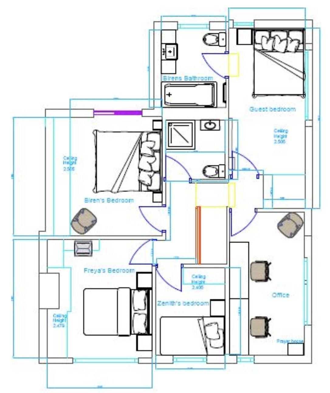 floor plan for renovation project